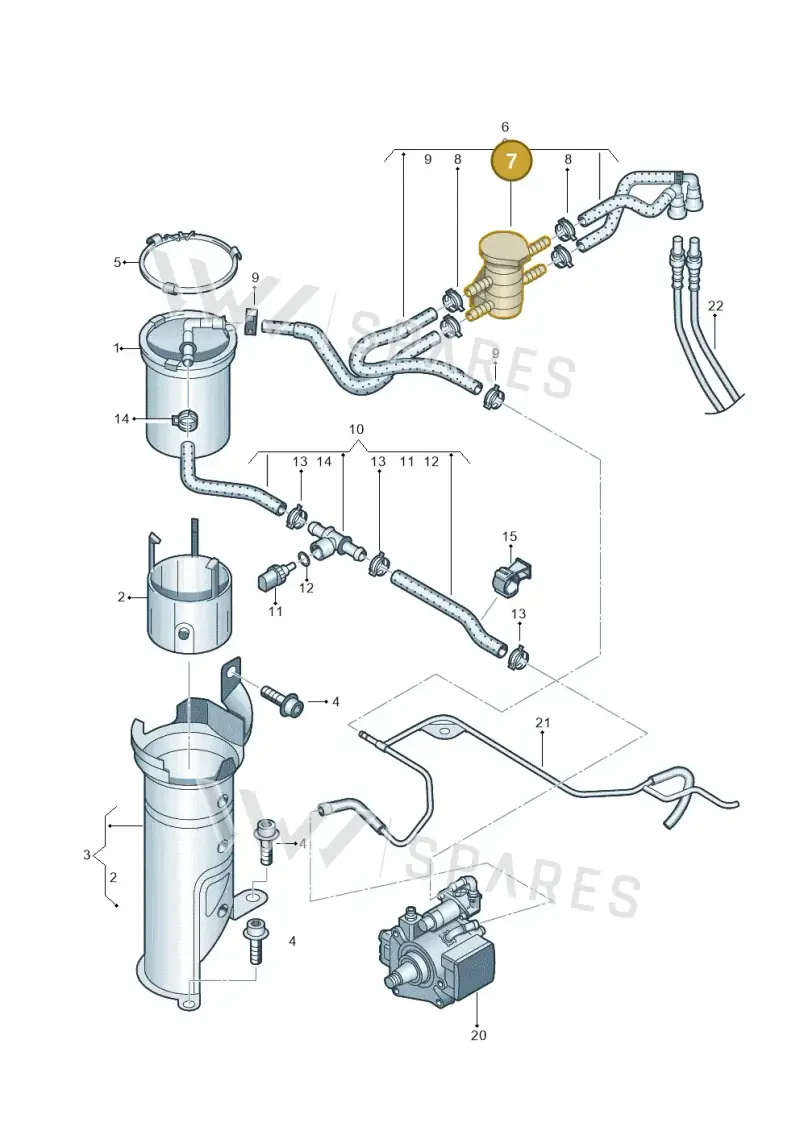 6R0127247B — Audi A1 Sportback (2010-2015) diagram 708127200, position 7