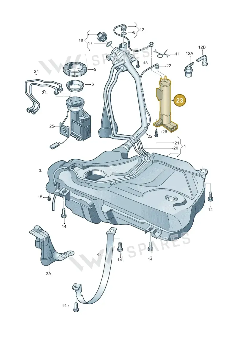 6R0201797 — Audi A1 Sportback (2010-2015) diagram 672201050, position 23