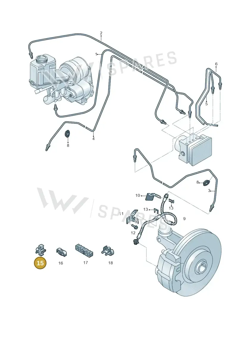 6R0611797A — Audi Q4 Sportback (2021-2022) diagram 597611260, position 15