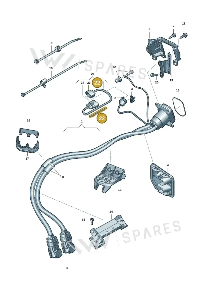 6R0971615 — Audi Q8 e-tron (2018-2020) diagram 586970135, position 22