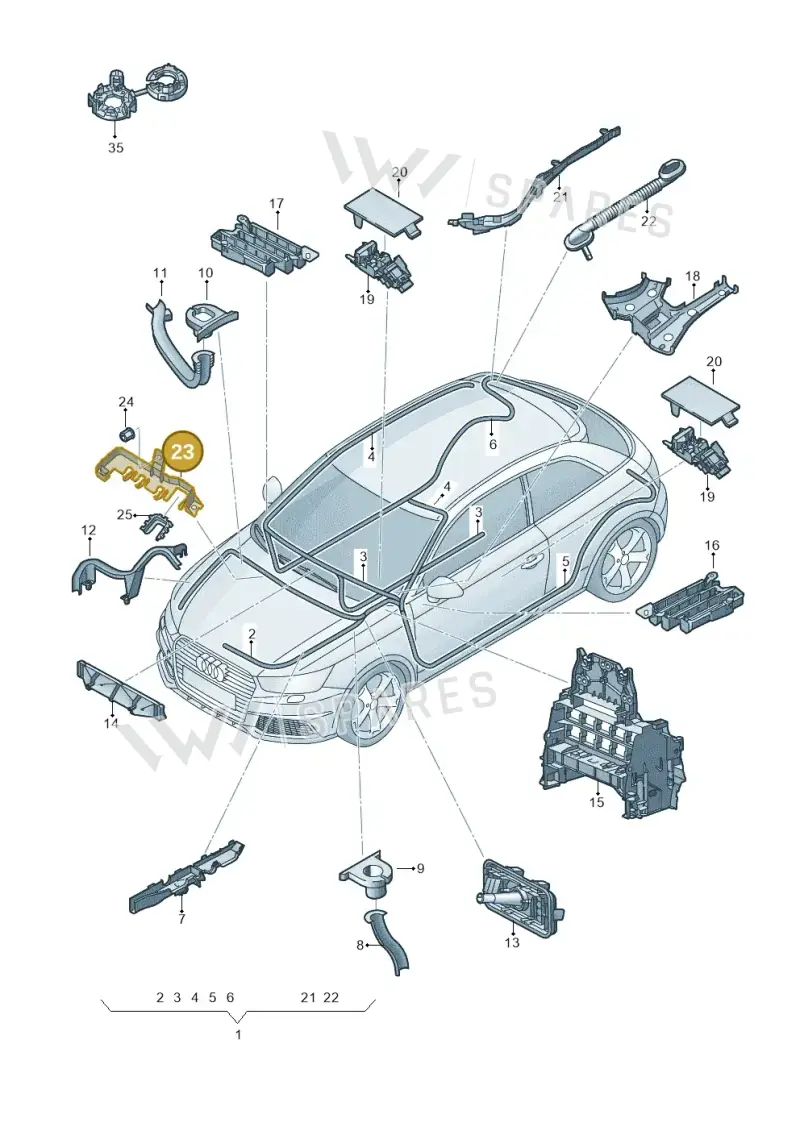 6R0971845M — Audi A1 Sportback (2014-2018) diagram 792971800, position 23