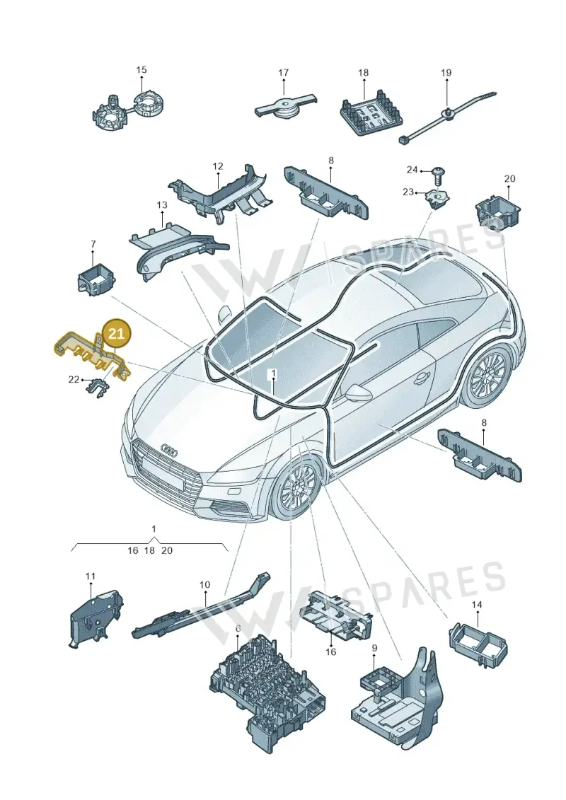 6R0971845M — Audi TTRS Coupe (2016-2023) diagram 850971800, position 21