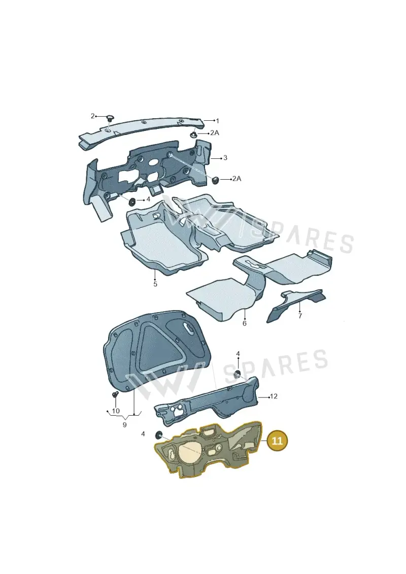 6R2863353P — SEAT Ibiza (2015-) diagram 254863200, position 11