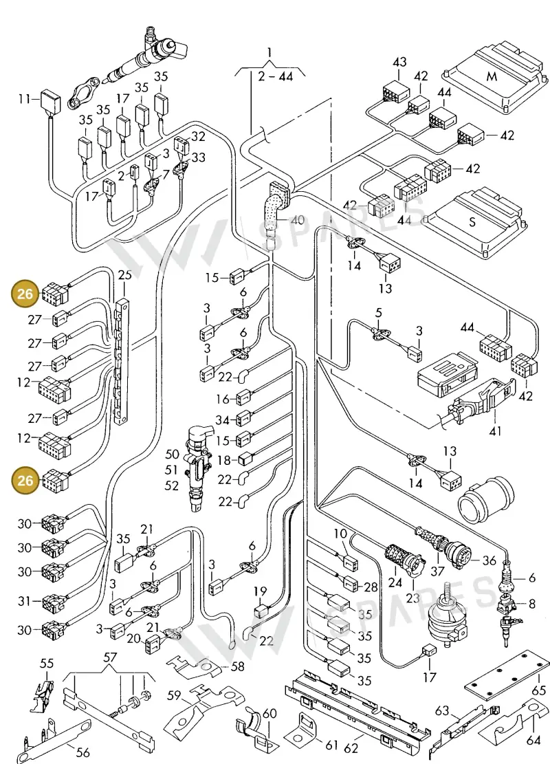 6X0937527 — Audi A8 quattro (1999-2002) diagram 255971580, position 26
