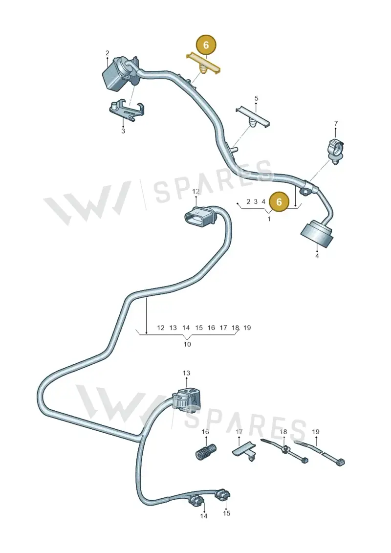 6Y0972596 — Audi Q3 quattro (2018-2019) diagram 596972680, position 6