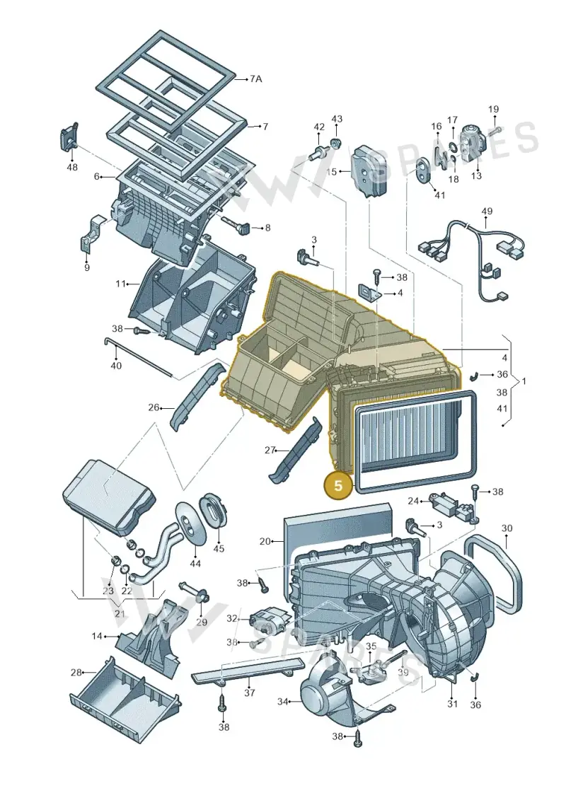 7H0819211 — Audi Q7 qu. 3.0 TDI (2009-2015) diagram 274820200, position 5