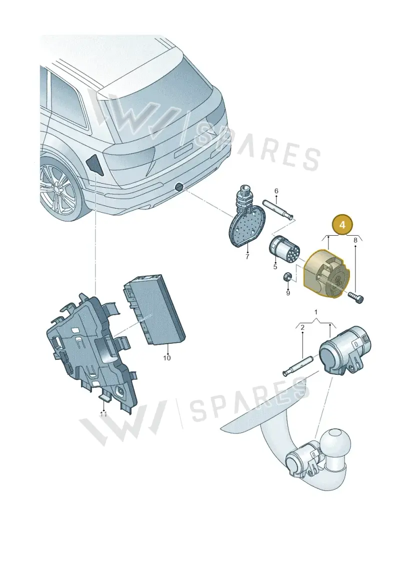 7H0945505D — Audi RS Q8 Quattro (2019-) diagram 859945500, position 4