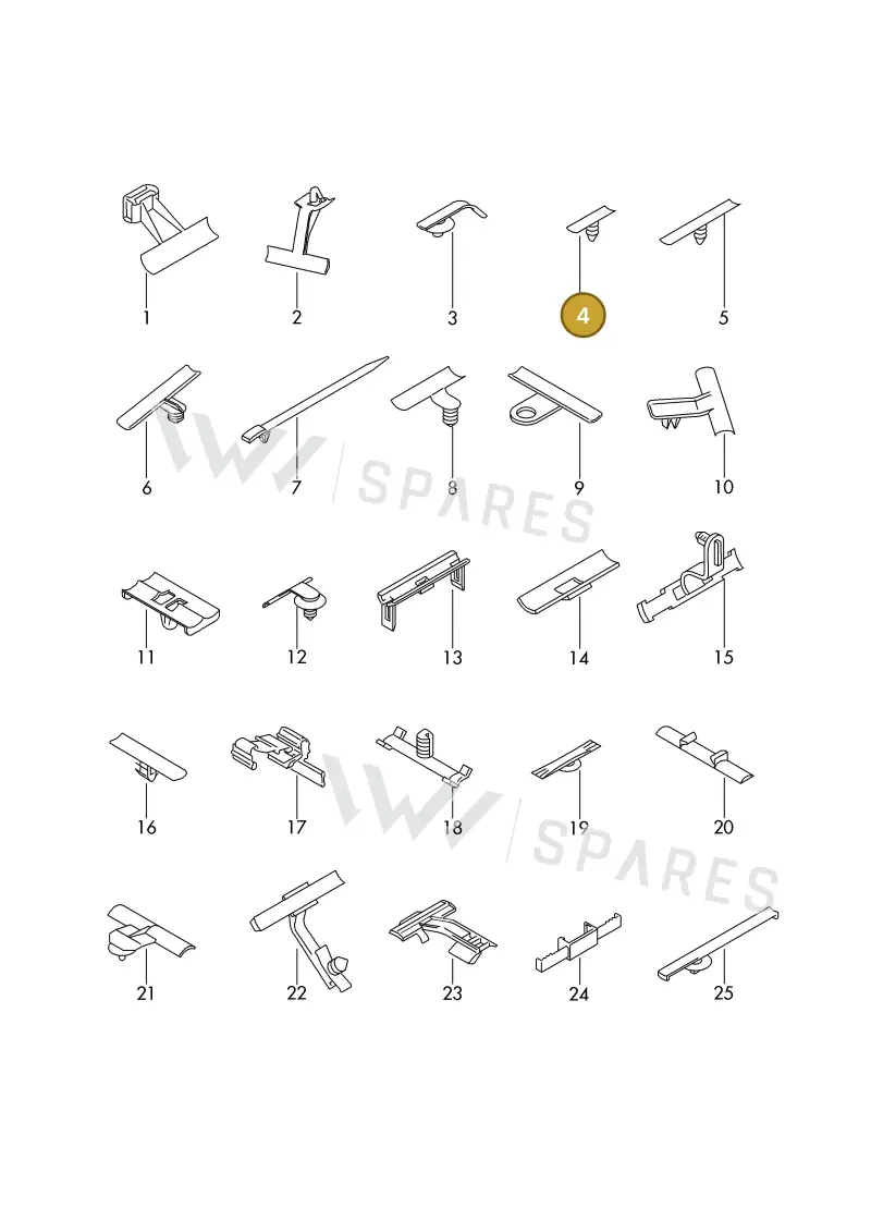 7H0971848D — Audi 1J0 platform diagram 198977050, position 4
