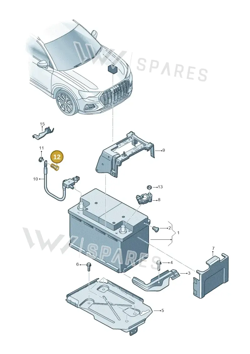 7H0972501 — Audi Q4 Sportback (2021-2022) diagram 89a915000, position 12