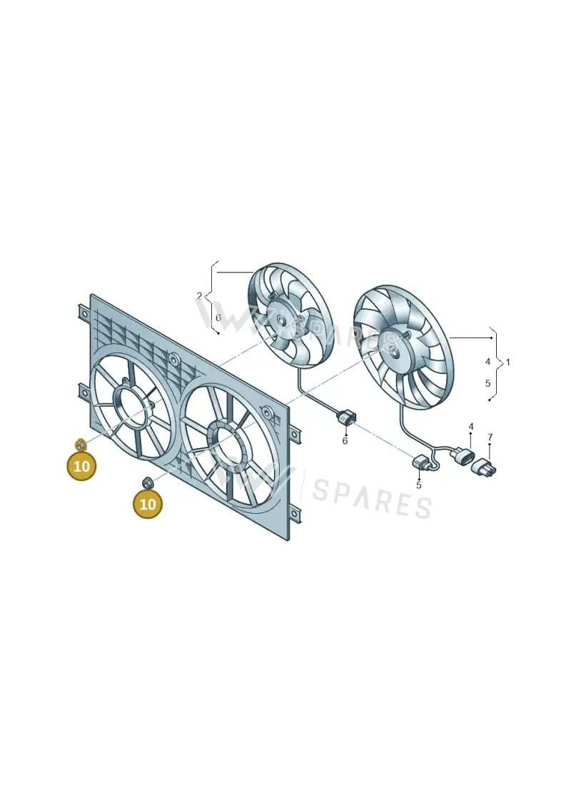 7L0121953 — Audi A3 Sportback (2008-2013) diagram 412959500, position 10