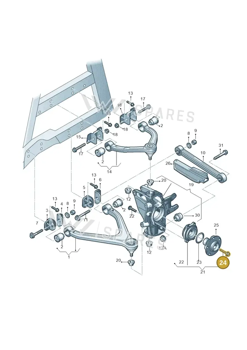 7L0407396 — Audi R8 qu. 5.2 (2012-2015) diagram 618505050, position 24