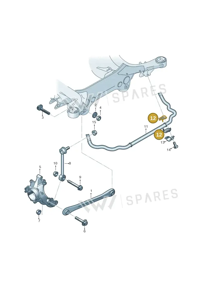 7L0511413D — Audi Q7 qu. 3.0 TDI (2009-2015) diagram 274501200, position 12