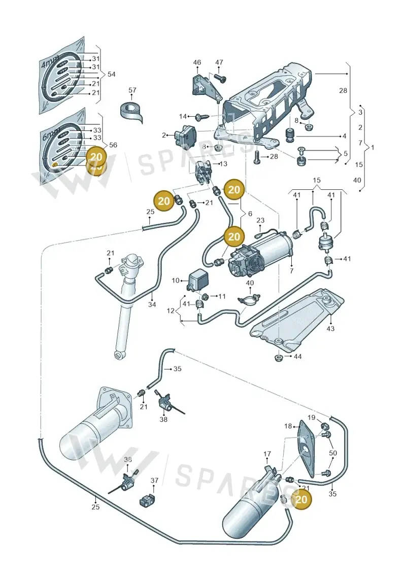 7L0616758 — Audi RS6 Avant (2019-) diagram 435616300, position 20