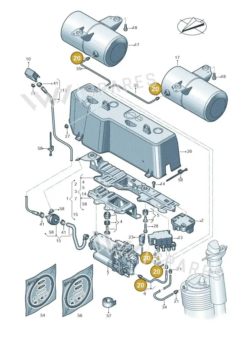 7L0616758 — Audi Q8 e-tron (2018-2020) diagram 586616300, position 20