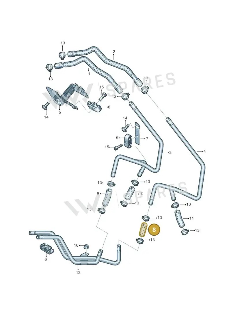 7L0815985 — Audi Q7 qu. 3.0 TDI (2009-2015) diagram 478819210, position 8