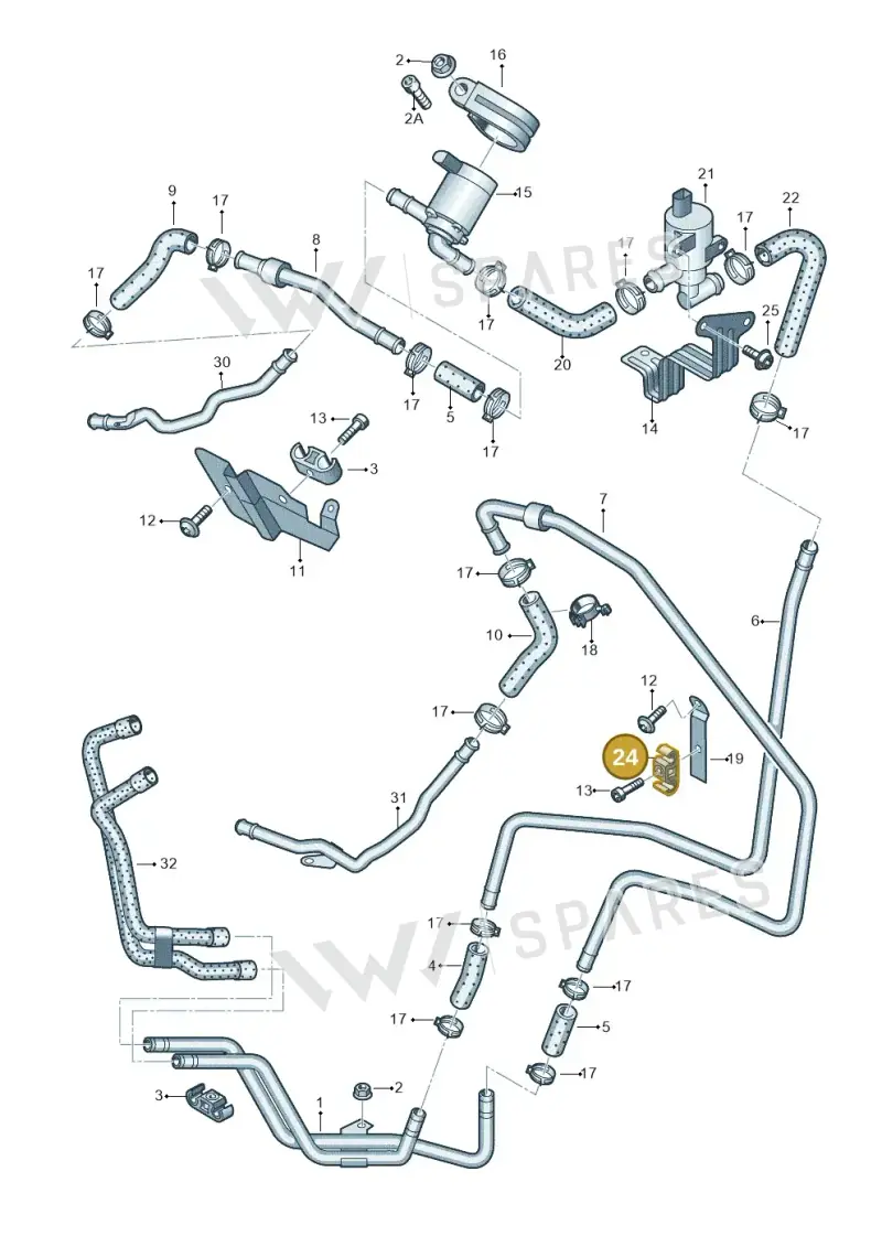 7L0819055B — Audi Q7 qu. 3.0 TDI (2009-2015) diagram 675819220, position 24