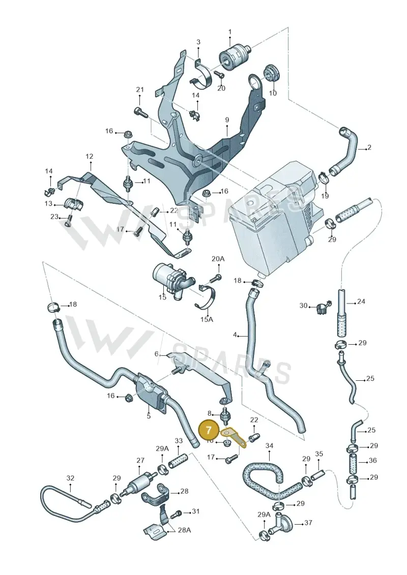 7L0819379 — Audi Q7 qu. 3.0 TDI (2009-2015) diagram 478819460, position 7