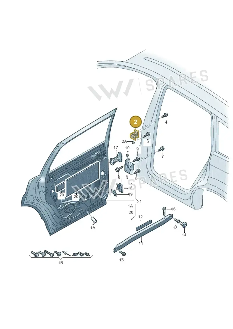 7L0833402C — Audi Q7 qu. 3.0 TDI (2009-2015) diagram 493833100, position 2