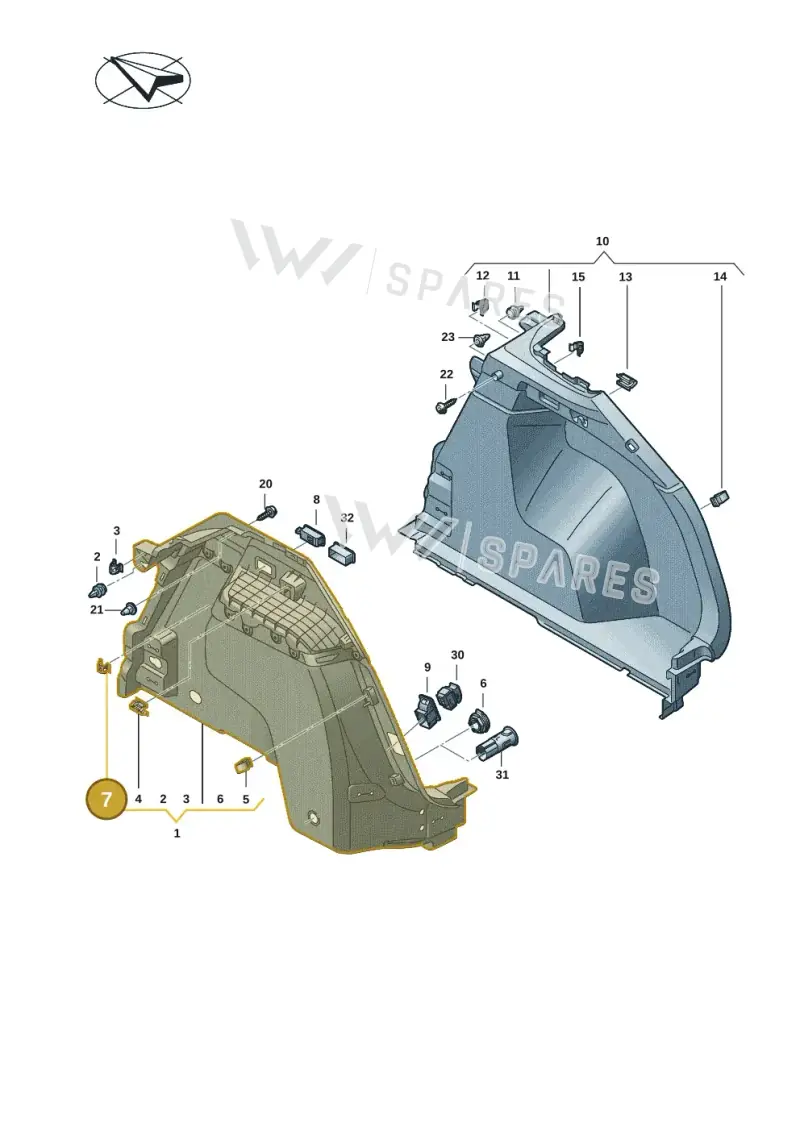 7L0867208 — Audi Q4 Sportback (2021-2022) diagram 89a863850, position 7