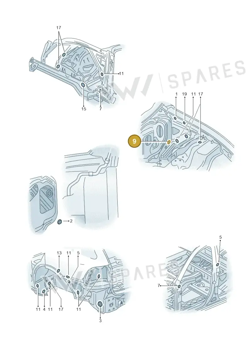 7L0899184 — Audi Q7 qu. 3.0 TDI (2009-2015) diagram 274803360, position 9