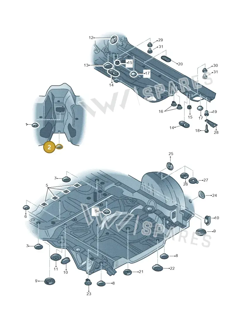 7L0899184 — Audi RS3 Sportback (2011-2012) diagram 412803370, position 2
