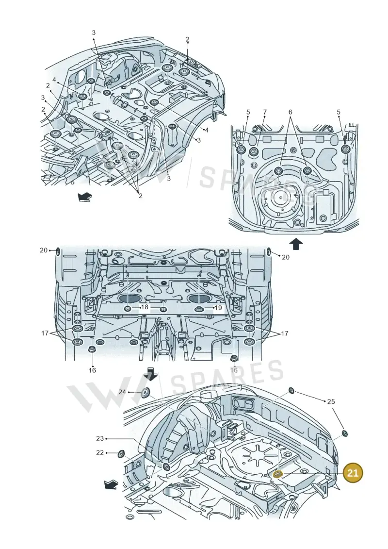 7L0899184 — Audi TTS Coupe 2.0 (2010-2014) diagram 609803360, position 21