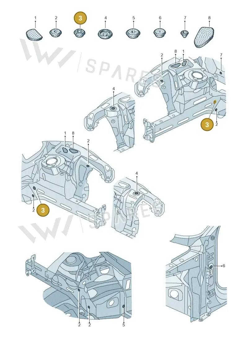 7L0899187 — Audi RS6 Avant (2019-) diagram 537803034, position 3