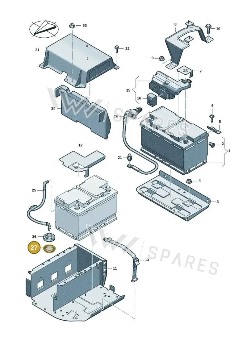 7L0899187 — Audi A5 Limo 2.0 (2024-) diagram 8wh915000, position 27