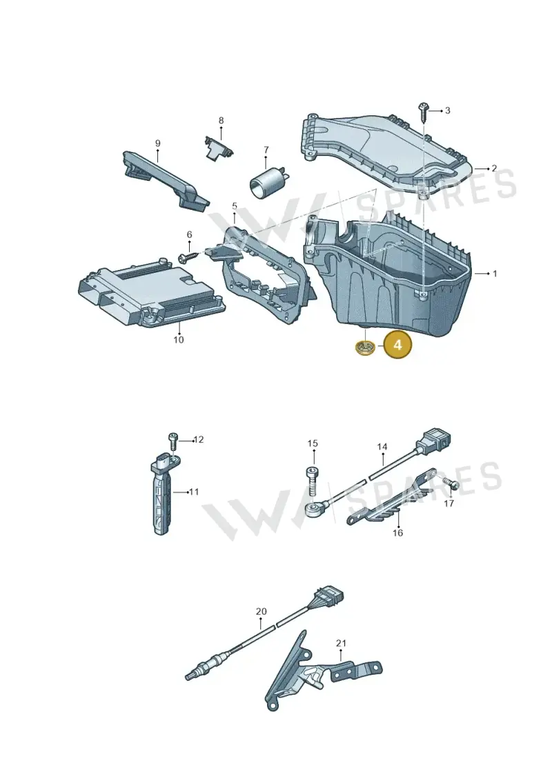 7L0899188 — Audi RS5 Coupe (2010-2015) diagram 695906000, position 4