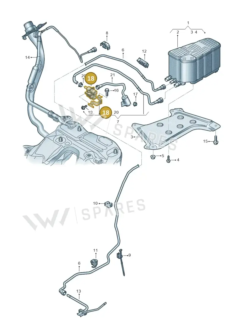 7L0906243F — Audi RS6 Avant (2019-) diagram 430201840, position 18