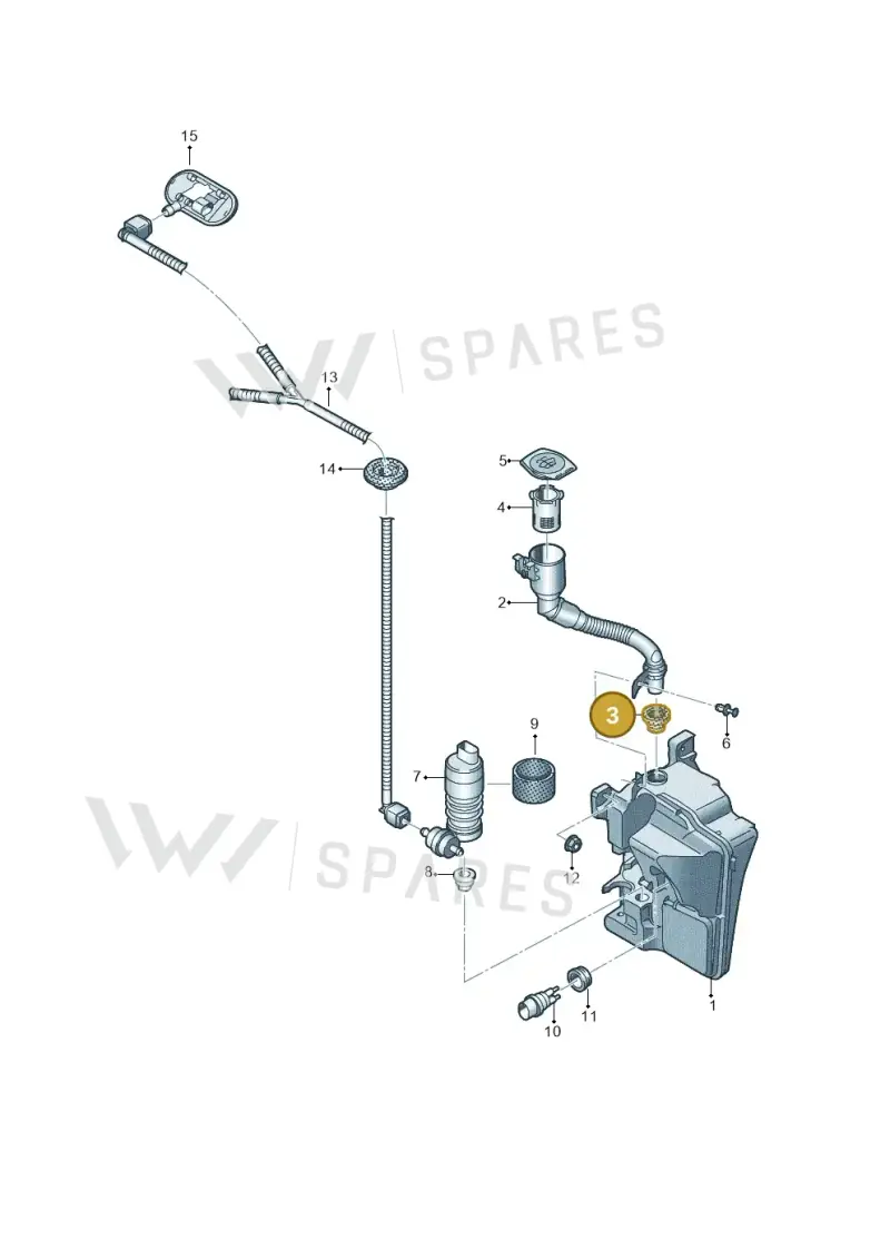 7L0955489 — Audi A1 sportback 1.0 (2018-) diagram 592955010, position 3