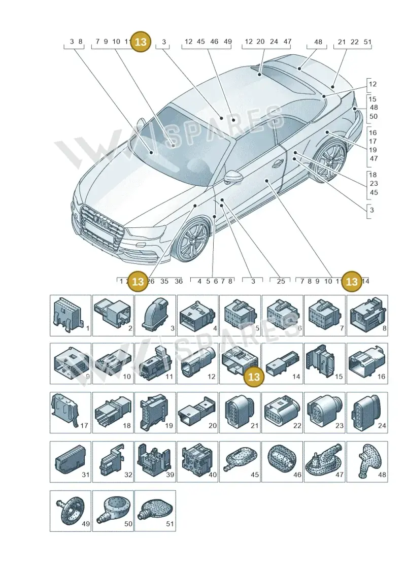 7L0972762 — Audi A3 Cab. 1.4 (2013-2016) diagram 778971790, position 13