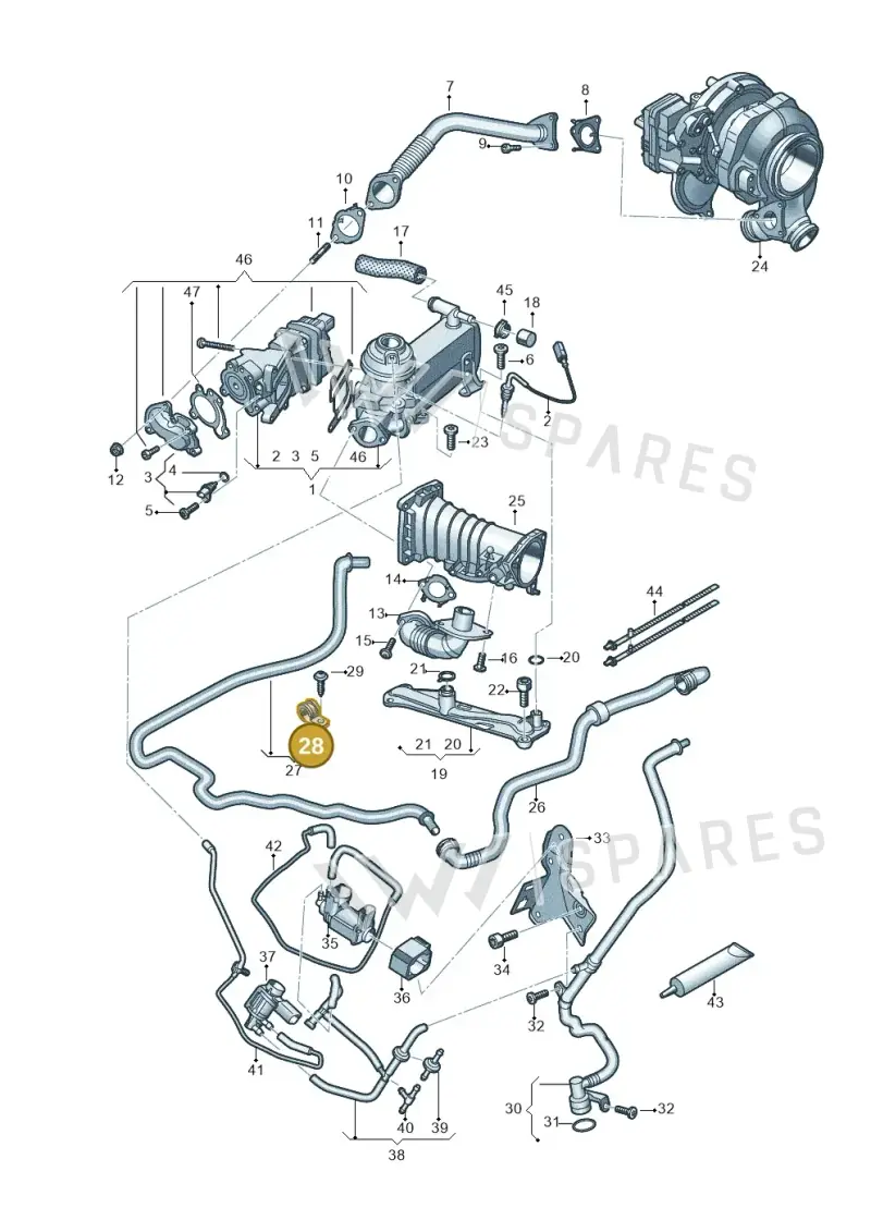 7L5253198 — Audi A8L (2017-2022) diagram 838131400, position 28