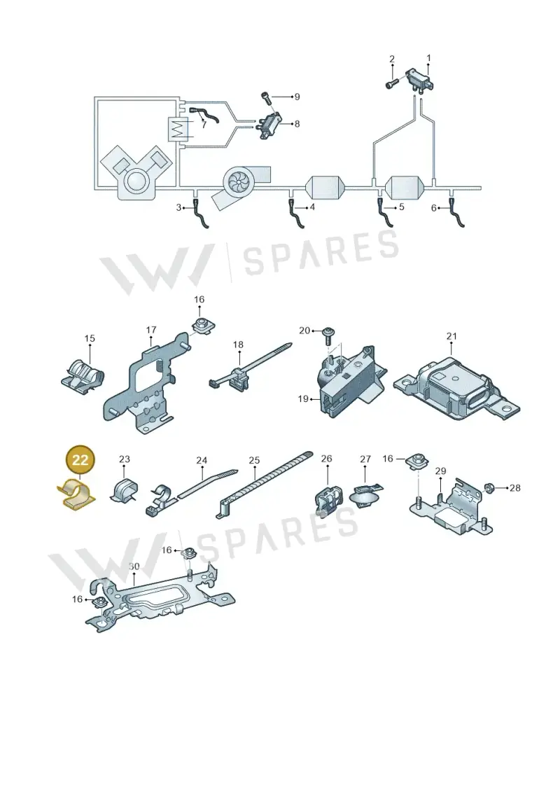 7L5253198 — Audi A5 Sportback (2016-2020) diagram 897906010, position 22