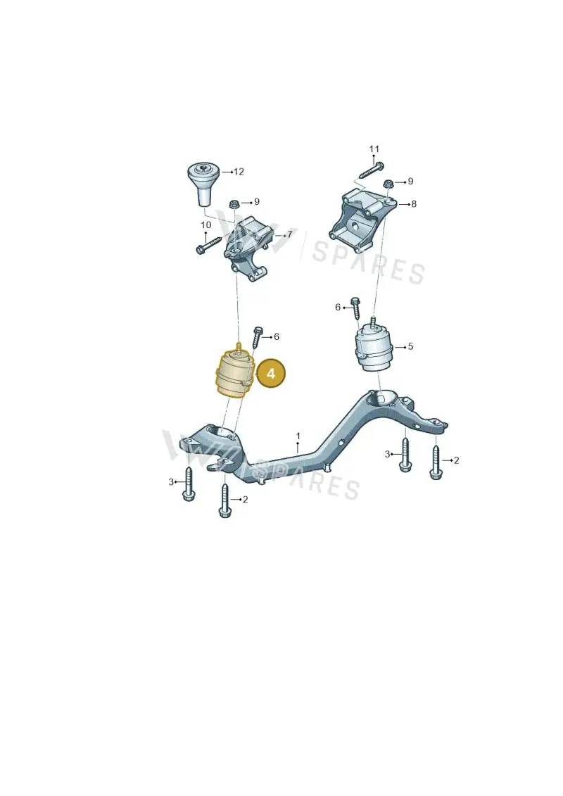 7L6199131A — Audi Q7 qu. 3.0 TDI (2009-2015) diagram 274199500, position 4