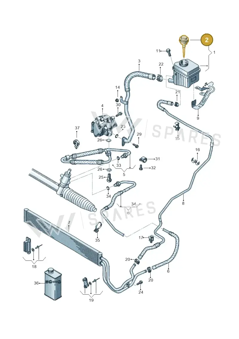 7L6422376 — Audi Q7 qu. 3.0 TDI (2009-2015) diagram 493422600, position 2