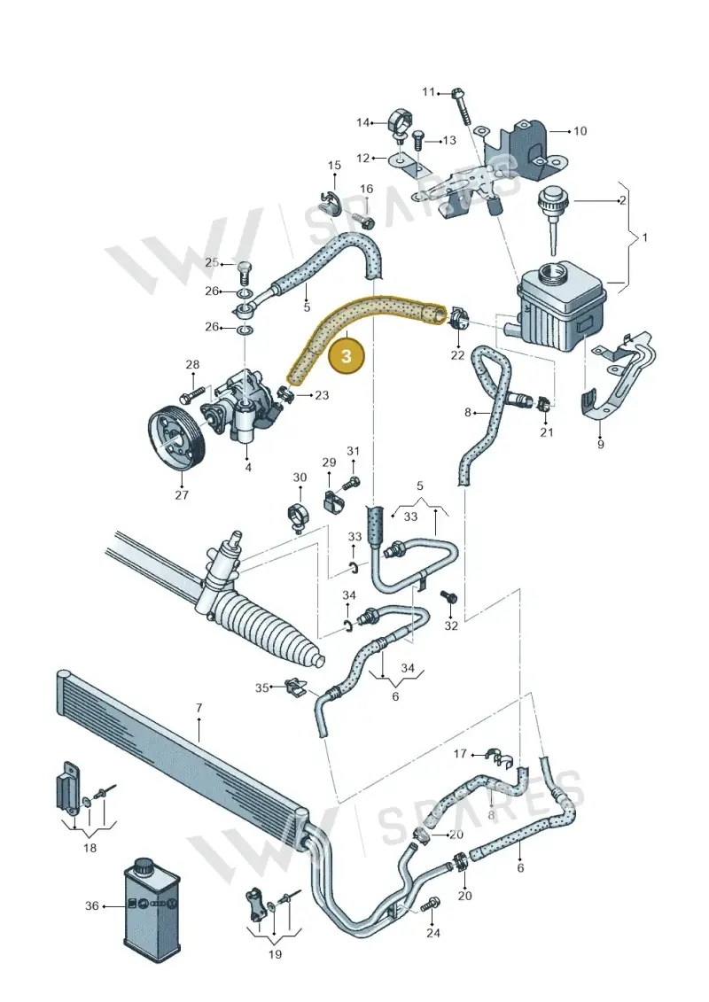 7L6422889N — Audi Q7 qu. 3.0 TDI (2009-2015) diagram 493422500, position 3
