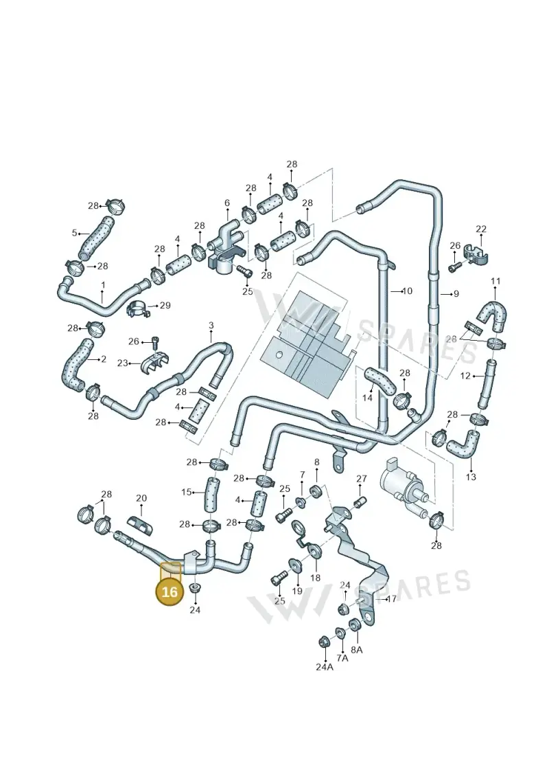 7L6815802 — Audi Q7 qu. 3.0 TDI (2009-2015) diagram 478819310, position 16