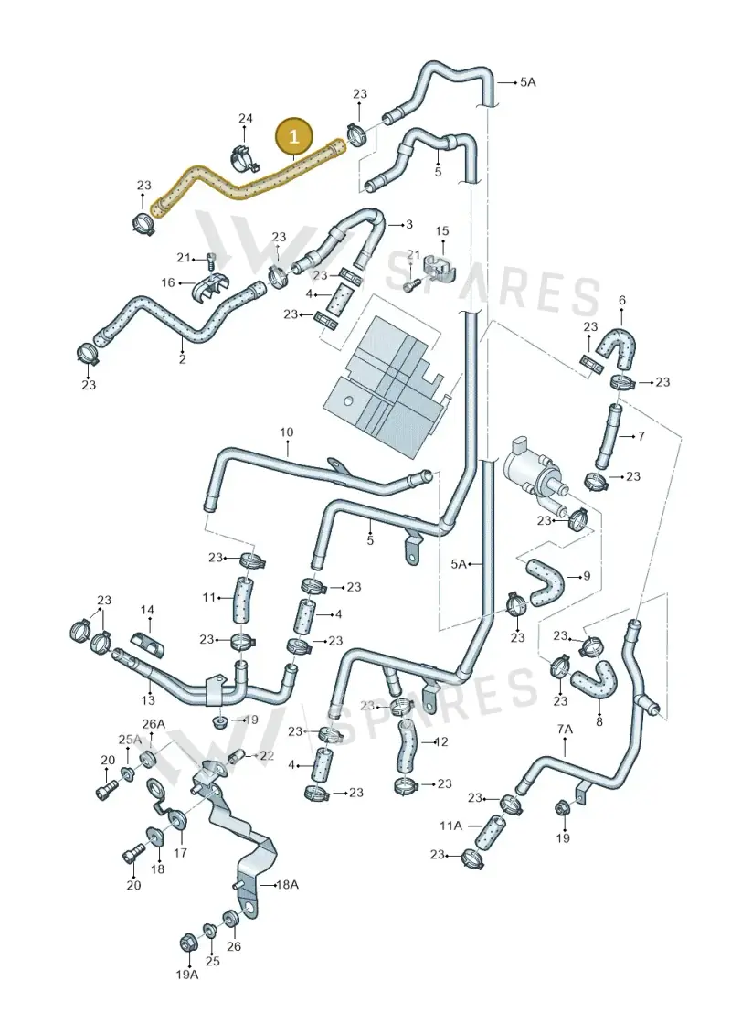 7L6819196B — Audi Q7 qu. 3.0 TDI (2009-2015) diagram 478819260, position 1