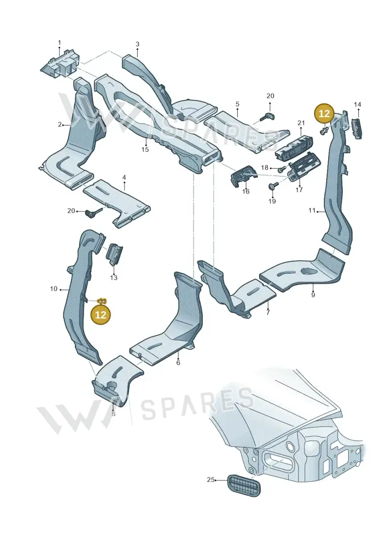 7L6868307 — Audi RS6 Avant (2019-) diagram 435819020, position 12