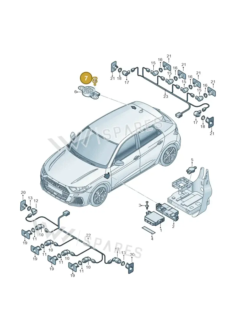7L6868307 — Audi A1 sportback 1.0 (2018-) diagram 592919200, position 7