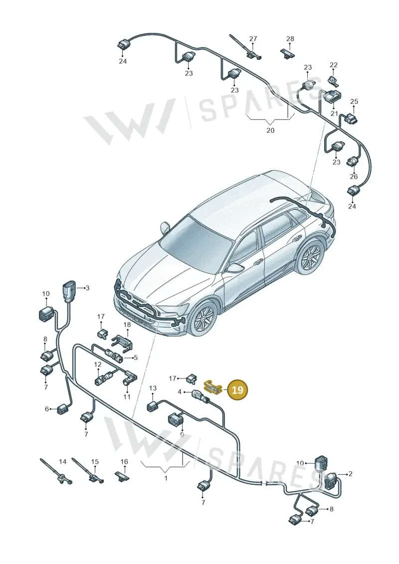 7L6937545 — Audi Q8 e-tron (2018-2020) diagram 586972700, position 19