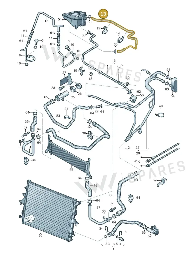 7L8122447F — Audi Q7 qu. 3.0 TDI (2009-2015) diagram 493121200, position 13