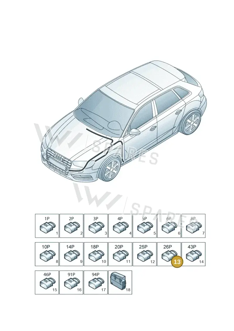 7M3972726B — Audi RS3 Sportback (2015-2016) diagram 858971890, position 13