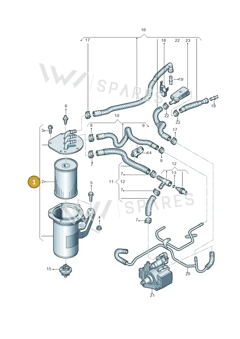 7N0127400F — Audi Q3 2.0 TDI (2014-2019) diagram 746127000, position 1