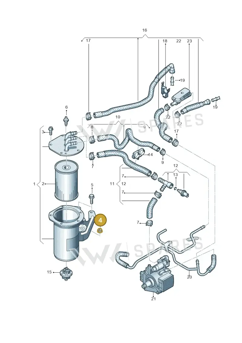 7N0127433A — Audi Q3 2.0 TDI (2014-2019) diagram 746127000, position 4