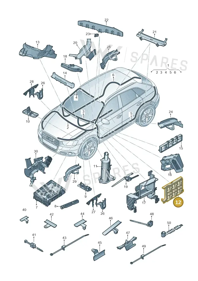 7N0937503 — Audi Q3 1.4 (2016-) diagram 728971800, position 12