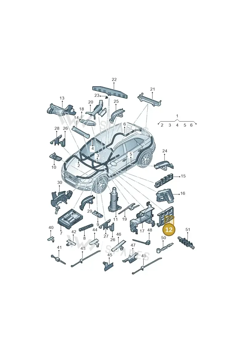 7N0937503 — Audi Q3 quattro 2.0 (2016-2019) diagram 895971080, position 12