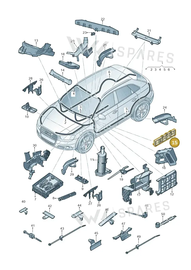 7N0937503A — Audi Q3 1.4 (2016-) diagram 728971800, position 15