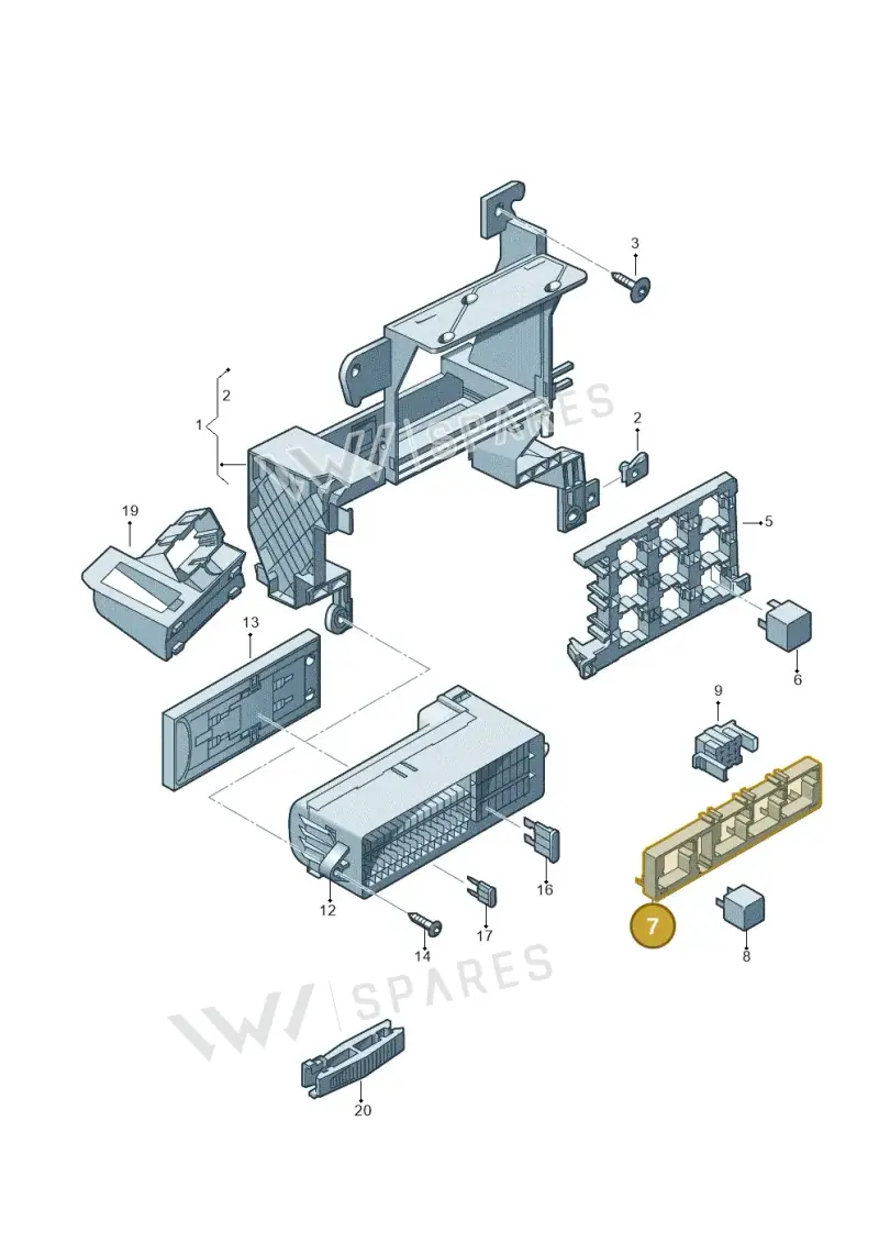 7N0937503A — Audi Q3 1.4 (2016-) diagram 728937000, position 7